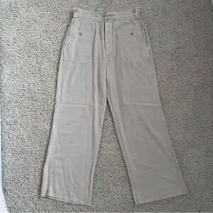 free people beige wide leg pants